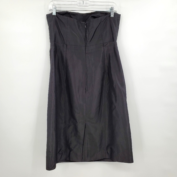 J. Crew Silk Taffeta Gracen Black Strapless Cocktail Dress - Picture 4 of 9